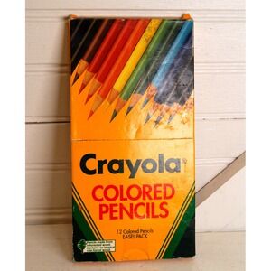 Vintage Crayola‎ Colored Pencils 1995 4012E 12 count original box